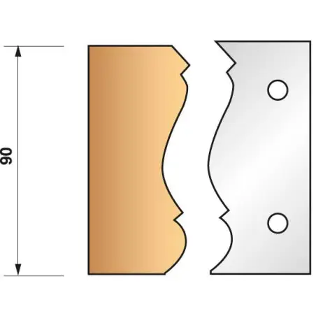 Jeu De 2 Fers Profiles N°305 Pour P.O. Ht.90Mm ref 955.305 Leman