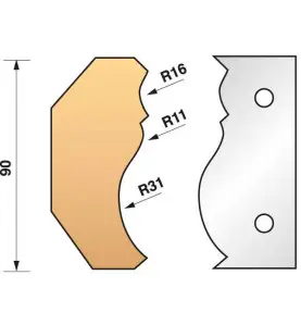 Jeu De 2 Fers Profiles N°351 Pour P.O. Ht.90Mm ref 955.351 Leman