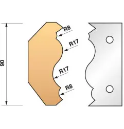 Jeu De 2 Fers Profiles N°352 Pour P.O. Ht.90Mm ref 955.352 Leman