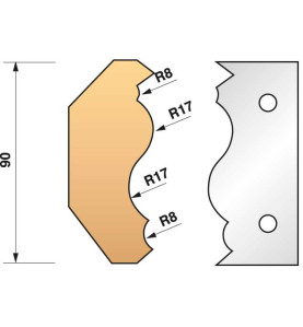 Jeu De 2 Fers Profiles N°352 Pour P.O. Ht.90Mm ref 955.352 Leman