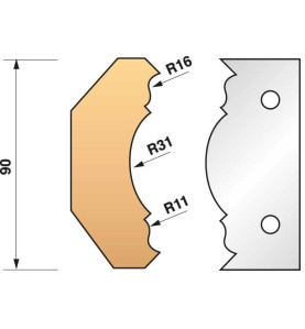 Jeu De 2 Fers Profiles N°353 Pour P.O. Ht.90Mm ref 955.353 Leman