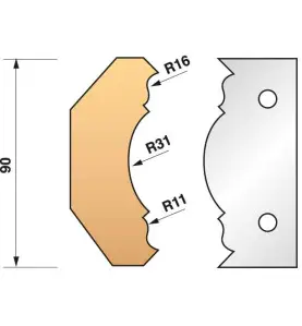 Jeu De 2 Fers Profiles N°353 Pour P.O. Ht.90Mm ref 955.353 Leman