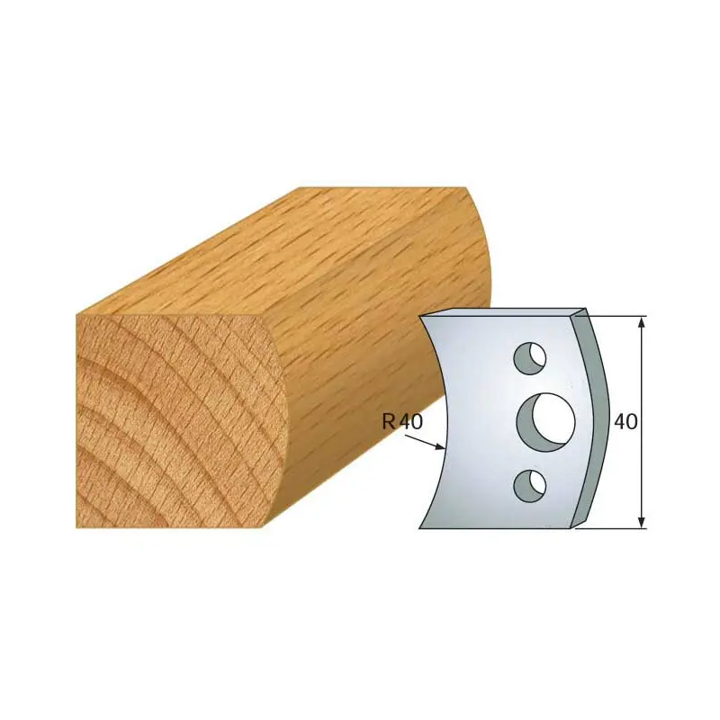 Jeu De 2 Fers Profiles Acier Ht.40Mm N°008 ref 800.008 Leman