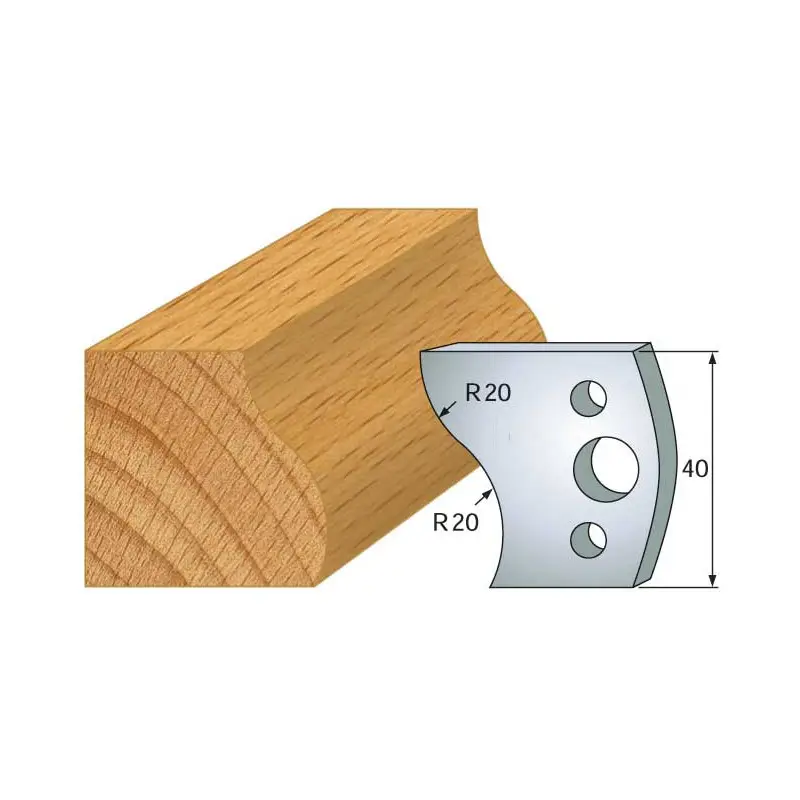 Jeu De 2 Contre-Fers Profiles Ht.40Mm N°9 ref 801.009 Leman