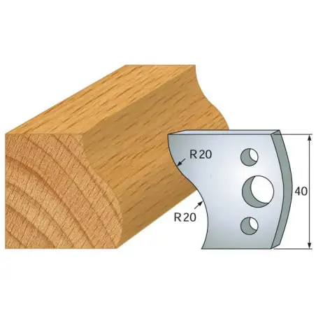 Jeu De 2 Contre-Fers Profiles Ht.40Mm N°9 ref 801.009 Leman