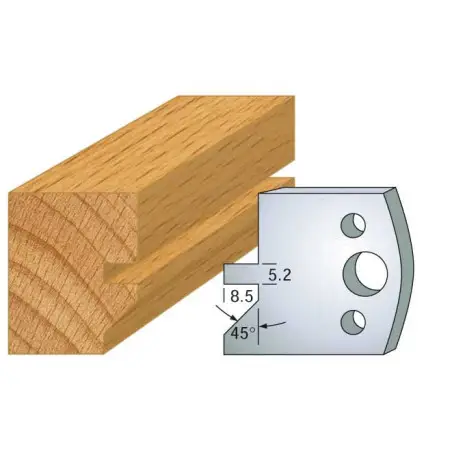 Jeu De 2 Contre-Fers Profiles Ht.40Mm N°84 ref 801.084 Leman