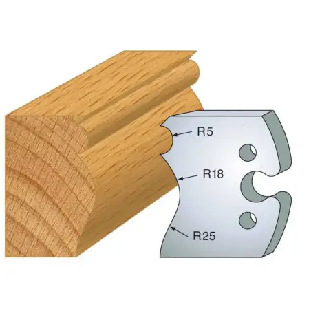 Jeu De 2 Fers Profiles Acier Ht.50Mm N°222 ref 855.222 Leman