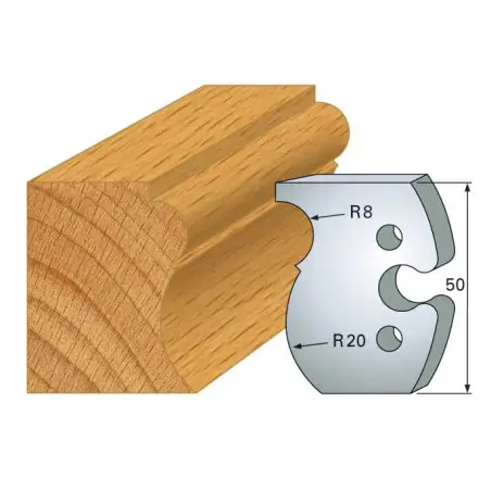 Jeu De 2 Fers Profiles Acier Ht.50Mm N°260 ref 855.260 Leman