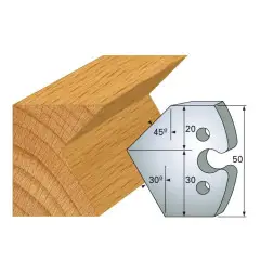 Jeu De 2 Fers Profiles Acier Ht.50Mm N°272 ref 855.272 Leman