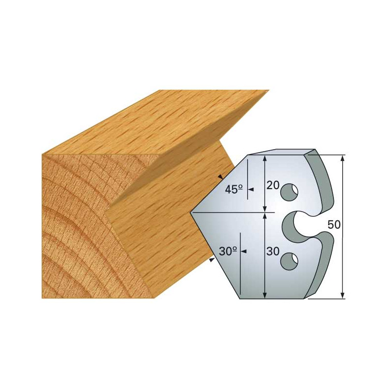 Jeu De 2 Fers Profiles Acier Ht.50Mm N°272 ref 855.272 Leman