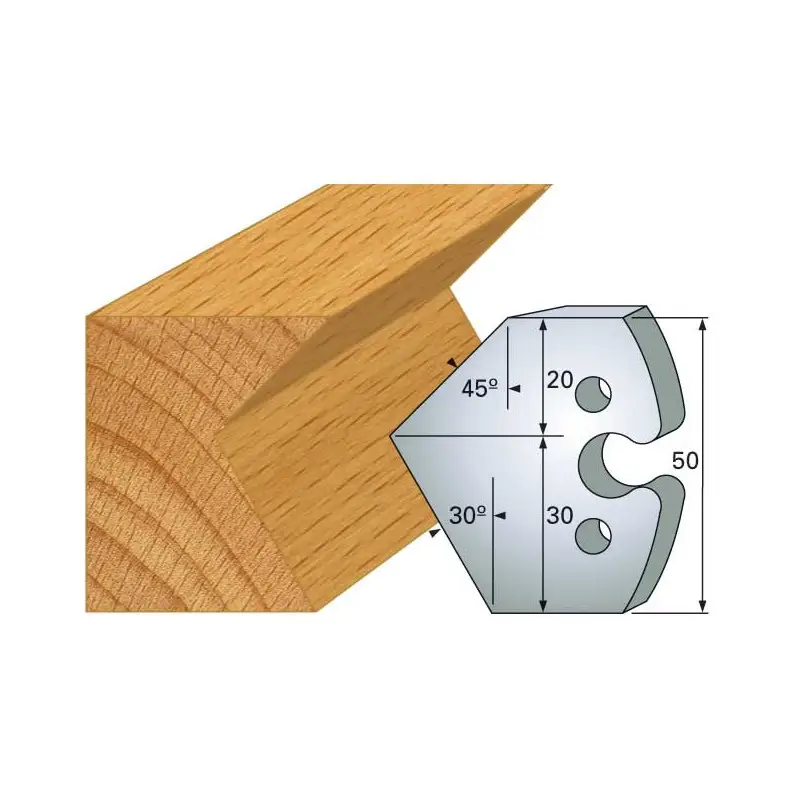 Jeu De 2 Fers Profiles Acier Ht.50Mm N°272 ref 855.272 Leman