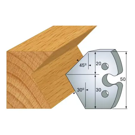 Jeu De 2 Fers Profiles Acier Ht.50Mm N°272 ref 855.272 Leman
