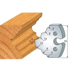 Jeu De 2 Fers Profiles Acier Ht.50Mm N°275 ref 855.275 Leman