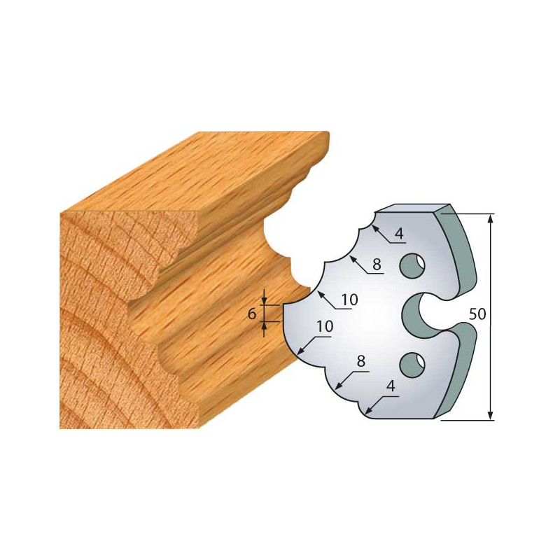 Jeu De 2 Fers Profiles Acier Ht.50Mm N°275 ref 855.275 Leman