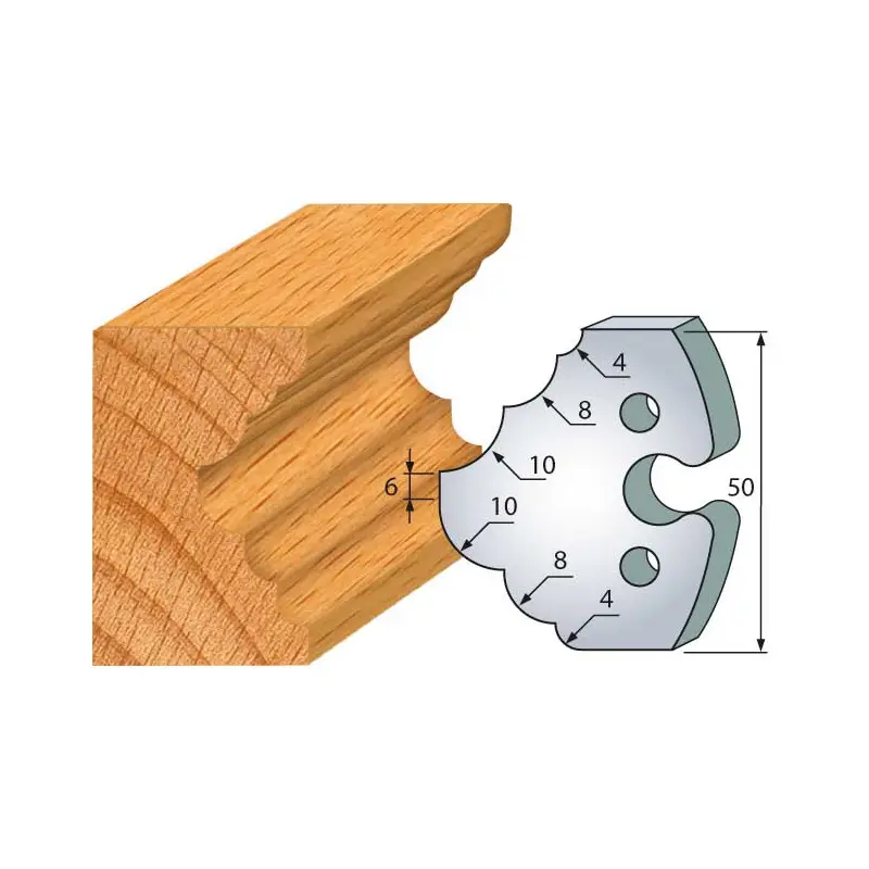 Jeu De 2 Fers Profiles Acier Ht.50Mm N°275 ref 855.275 Leman