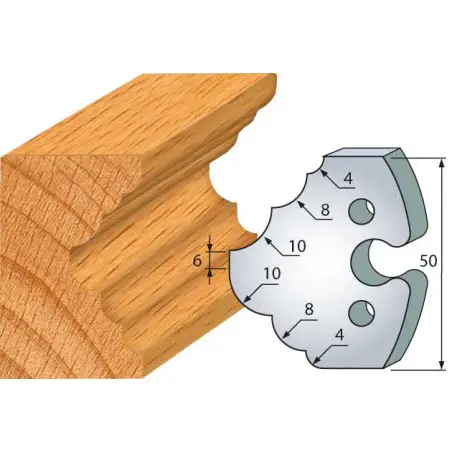 Jeu De 2 Fers Profiles Acier Ht.50Mm N°275 ref 855.275 Leman