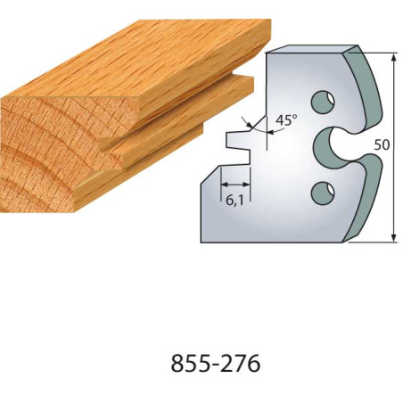 Jeu De 2 Fers Profiles Acier Ht.50Mm N°276 ref 855.276 Leman