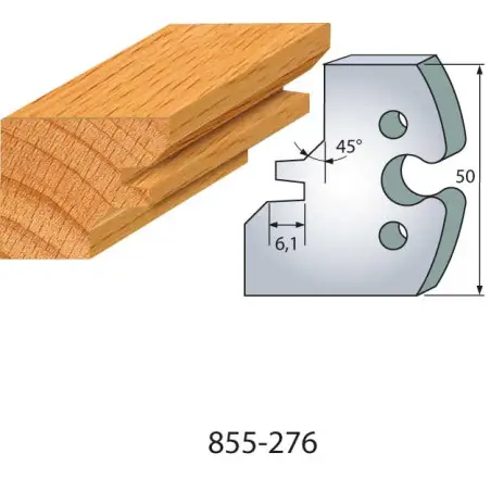 Jeu De 2 Fers Profiles Acier Ht.50Mm N°276 ref 855.276 Leman