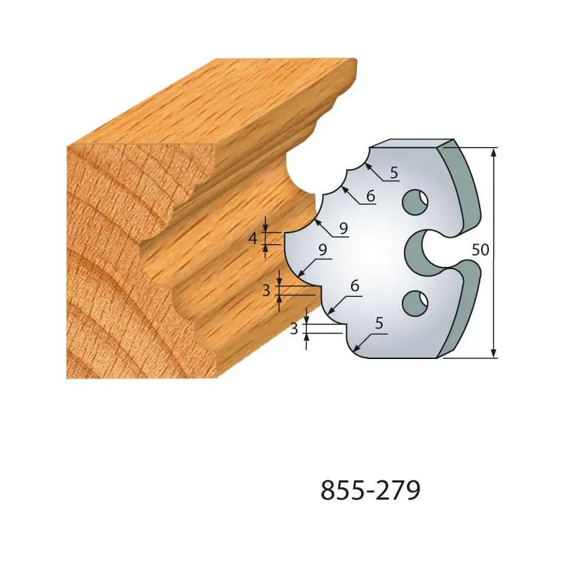 Jeu De 2 Fers Profiles Acier Ht.50Mm N°279 ref 855.279 Leman