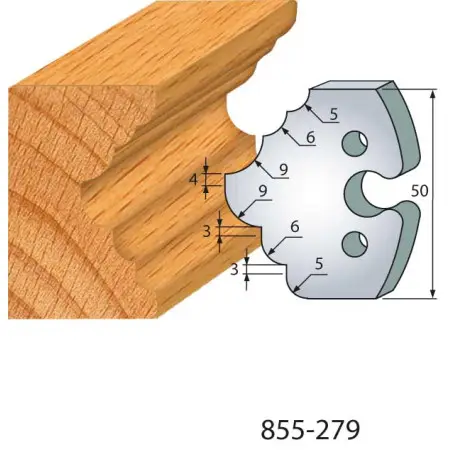 Jeu De 2 Fers Profiles Acier Ht.50Mm N°279 ref 855.279 Leman