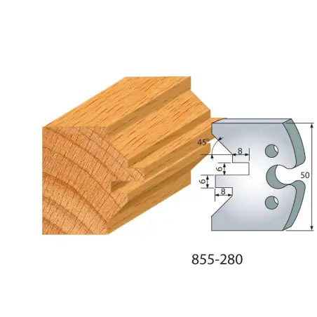 Jeu De 2 Fers Profiles Acier Ht.50Mm N°280 ref 855.280 Leman