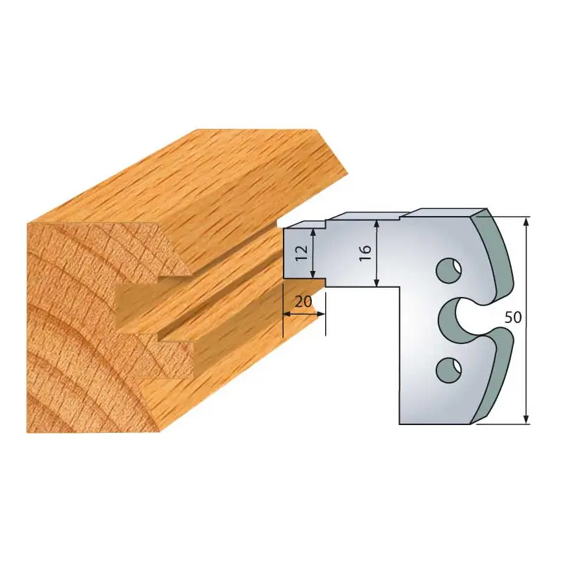 Jeu De 2 Fers Profiles Acier Ht.50Mm N°282 ref 855.282 Leman