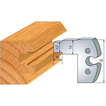 Jeu De 2 Fers Profiles Acier Ht.50Mm N°282 ref 855.282 Leman