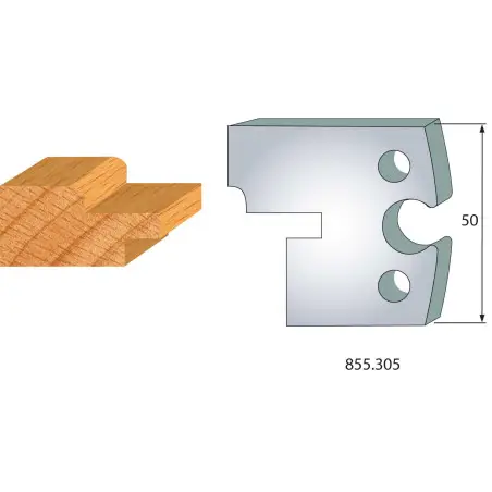 Jeu De 2 Fers Profiles Acier Ht.50Mm N°305 ref 855.305 Leman