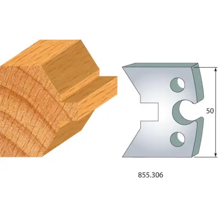 Jeu De 2 Fers Profiles Acier Ht.50Mm N°306 ref 855.306 Leman
