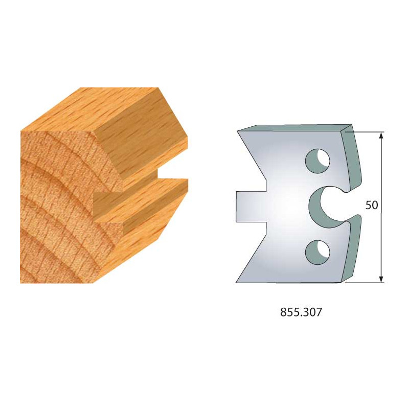 Jeu De 2 Fers Profiles Acier Ht.50Mm N°307 ref 855.307 Leman