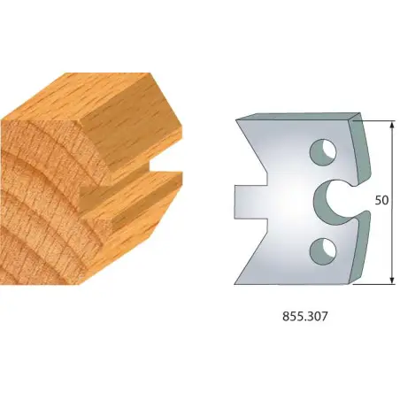 Jeu De 2 Fers Profiles Acier Ht.50Mm N°307 ref 855.307 Leman