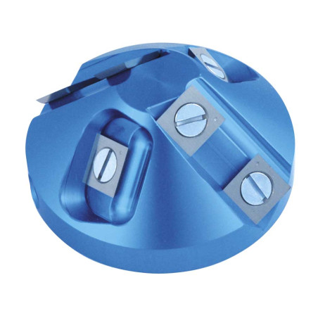 P.O. Coupe D'Onglet 45°/Chanfrein D75/20Xht.29 Z6+Vis M14 ref 075.45.30 Leman