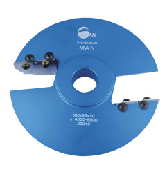 Po Plate Bande Travail Dessus D180 Z2 Profil N°101 Al.30 - Avt.52 ref 948.180.30.101 Leman