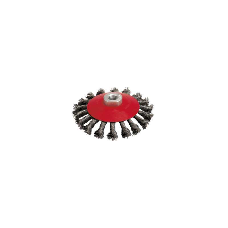 Brosse Cuvette D.100 M14 Fil 0.50 Acier Torsade ref 510.050 Leman