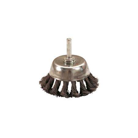 Brosse Conique D70 Fil 0.50 Acier Torsade Tige De 6X30 ref 220.070 Leman