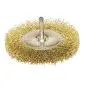 Brosse Circulaire D75 Fil 0.20 Laiton Ondule Tige 6X30 ref 630.075 Leman