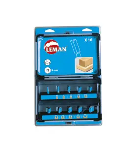 Vente de COFFRET 10 Méches de défonceuse carbure D.8 à 25 Queue 8 mm Leman, numéro 9523 / mn_428.700.10 à 42,91 €HT soit 51,49 €