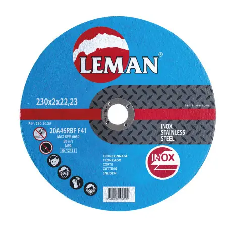 Disque Tronconnage Inox 115X1.0X22.23 F41 ref 115.10.25 Leman