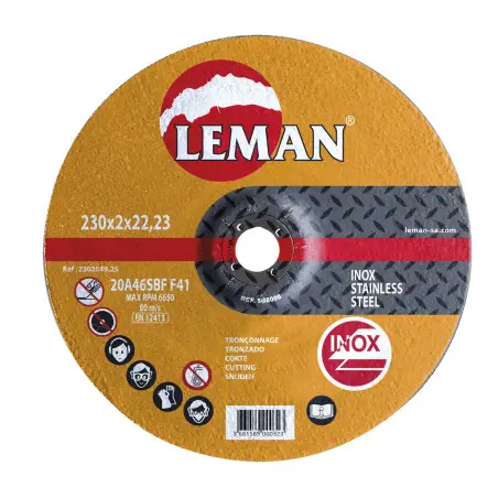 Disque Tronconnage Inox 115X1.0X22.23 F41 ref 1151049.25 Leman