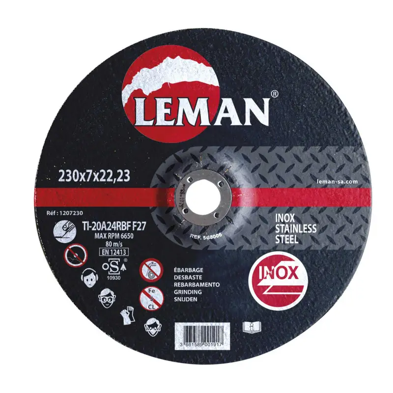 Disque Ebarbage Inox 125X7.0X22.23 F27 ref 1207125 Leman