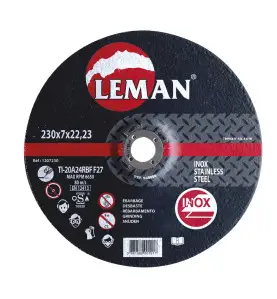 Disque Ebarbage Inox 125X7.0X22.23 F27 ref 1207125 Leman