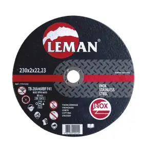 Disque Tronconnage Inox 230X2.0X22.23 F41 ref 1701232 Leman