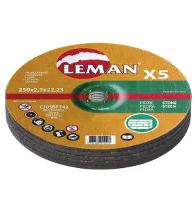 Disque Tronc. Materiaux 230X2.5X22.23 Lot De 5 F42 ref 233149.05 Leman