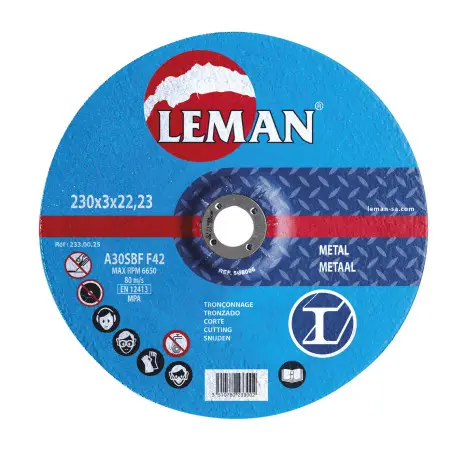 Disque Tronconnage Metal 115X1.0X22.23 F41 ref 110.00.25 Leman