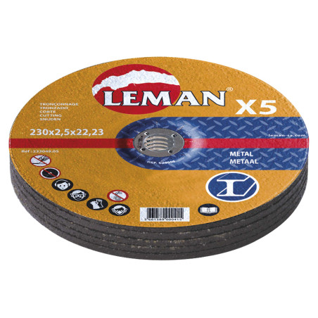 Disque Tronconnage Metal 115X2.5X22.23 Lot X 5 F42 ref 113049.05 Leman