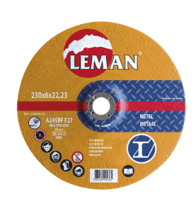 Disques Ebarbage Metal 125 Ep. 6.0 X22.23 F27 ref 126049.25 Leman