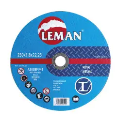 Disque Tronconnage Metal 230X1.8X22.23 F41 ref 231.00.25 Leman