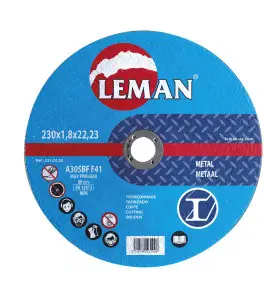 Disque Tronconnage Metal 230X1.8X22.23 F41 ref 231.00.25 Leman