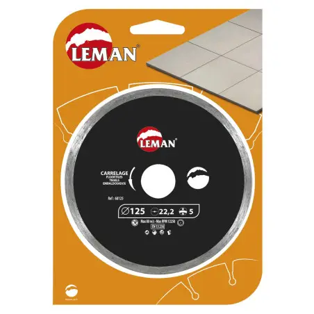 Disque Diamant Carrelage 115X22.23 Ht5 Jante Continue ref 68115 Leman