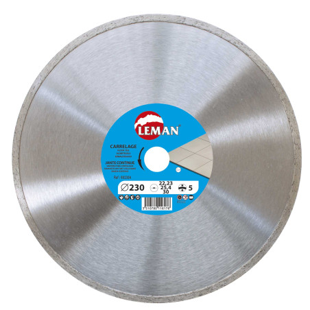 Disque Diamant Jc Carrelage 125X22.23 Ht5 Jante Continue ref 901254 Leman